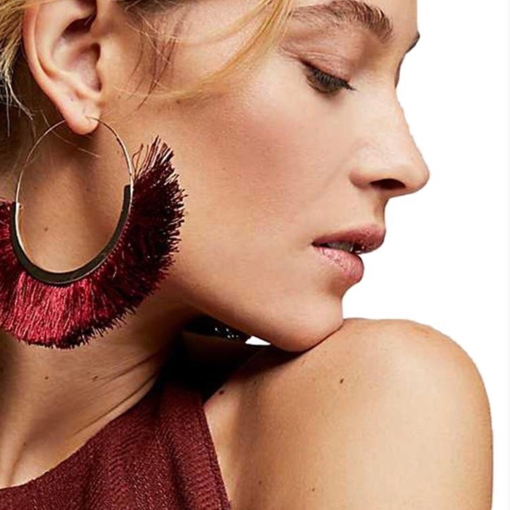 Free people Flamenco hoop earrings